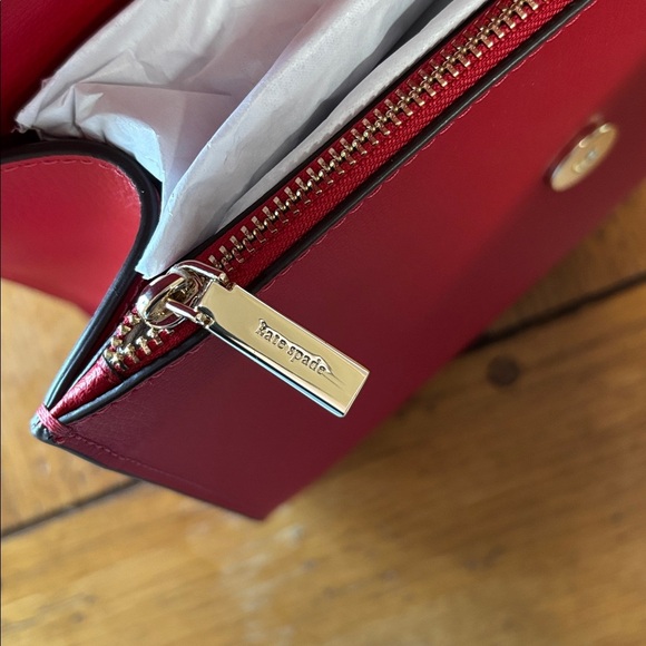 Kate Spade Darcy Top Handle Satchel NWT Bag Candied Cherry Red Crossbody Purse - Picture 9 of 15